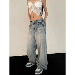 Women's Jeans COZOK/ Y2K Retro Distressed Baggy Women Vintage 2023 Streetwear Oversized Denim Pants Korean Grunge Hippie BF Trousers