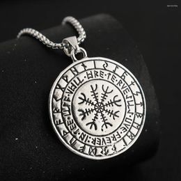 Pendant Necklaces Vintage Viking Tree Of Life Celtic Compass Charm Men's Necklace Fashion Hip Hop Jewelry Accessories Party Gift Wholesale