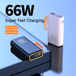 Power Bank 30000mAh 66W Super Fast Charging External Battey Charger for Huawei Mate40 P50 iPhone 14 13 Xiaomi Portable Powerbank