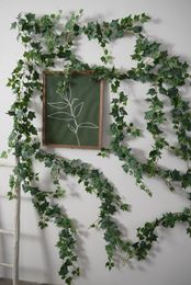 Faux Floral Greenery Artificial Eucalyptus Garland Silk Vines Fake Ivy Creeper Plants Wreath for Wall Room Garden Wedding Party Home Decor 231027