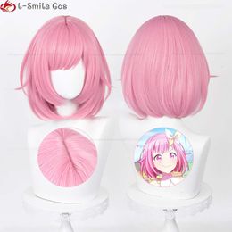 Catsuit Costumes Ootori Cosplay Anime Project SEKAI Colourful STAGE Emu 34cm Short Pink Heat Resistant Synthetic Hair Wigs + Wig Cap