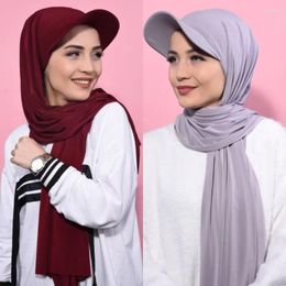 Ball Caps Fashion Women Hijab Jersey Scarf Summer Sports Baseball Ladies Headwrap Ready To Wear Headscarf Bonnet