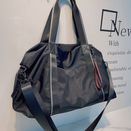 Women Casual Nylon Boston Big Tote Duffle Bag Lightweight Waterproof Handbag Messenger Bag Ladies Shopping Shoulder Travel Bag