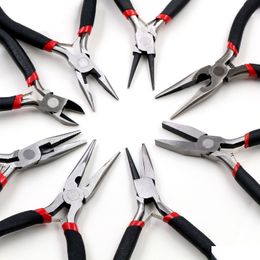 Pliers 1 Piece Stainless Steel Needle Nose Pliers Jewellery Making Hand Tool Black 12.5Cm Drop Delivery Jewellery Jewellery Tools E Dhgarden Otxvu