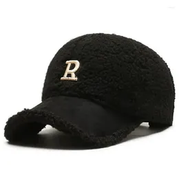Шариковые кепки 2023, зимние женские шапки, теплая бейсболка из овчины с вышивкой, индивидуальная шляпа в стиле хип-хоп для вечеринки, милые девушки