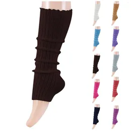 Women Socks Winter Warm Boots Cuffs Knitted Boot Japanese Style Lolita Long Foot Cover Harajuku Solid Warmer