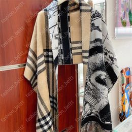 Designer Scarf for Women Fashion Animal Print Pashmina High Quality Men Winter Warm Cashmere Wraps 45*210cm Reversible Shawls Christmas Gift Scarves