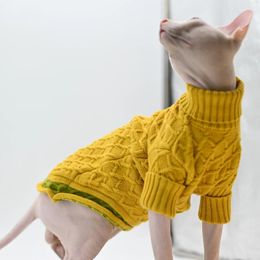 Cat Costumes Sphynx Clothes Soft And Thick Hairless Sweater For Devon Rex Cornish PerterBald Small Cats