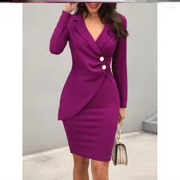 Men's Suits Elegant Long Sleeve Diagonal Button Slim Fit Dress For Women Party