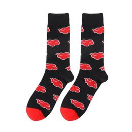 Men's Socks Cartoon Adult Anime Classic Red Yunxiao Cotton Personality Stockings207j