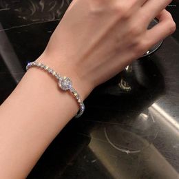 Link Bracelets Fashionable Luxury Micro Inlaid Zircon Bracelet For Girls Small Pull Adjustable Personalised And High Grade Handicraft