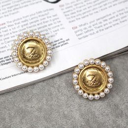 Designer Earrings loews Luxury Jewellery top accessories Classic Vintage Middle Ages earrings Celebrity Pearl Ear Clip Women's Trend Jewellery Christmas gift
