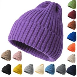 BeanieSkull Caps Beanie Winter for Women Men Boys Girls Crochet Skullies Hat Solid Color Unisex Autumn Knitted Beanies Cap 231027