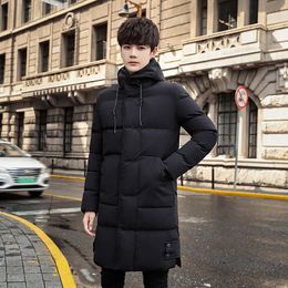 Men's Down Parkas Men Winter Jacket Long Warm Thick Hoodie Cotton Padded Coats Outwear Windproof Plus Size 6XL 7XL Oversized Coat 231026