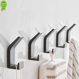 Adhesive Wall Mounted Hook Behind-door Key Cloth Hanger Hooks Bathroom Towel Holder Rack Kitchen Hardware Shelf Hat Clothes Hook