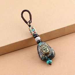 Keychains Tibetan Buddha Pendant Keychain Keyring Om Ohm Aum Buddhist Mantra Sign Yoga Charm Car Key Chain For Women Nepal Ethnic Jewellery