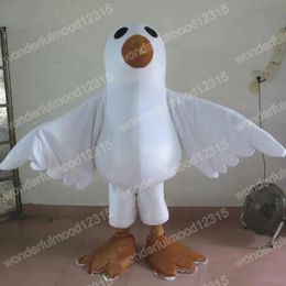 Performance white bird Mascot Costumes Carnival Hallowen Gifts Unisex Adults Fancy Games Outfit Holiday Outdoor Advertising Outfit Suit