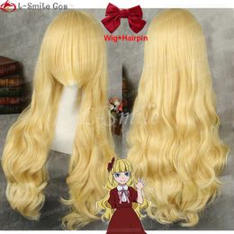 Catsuit Costumes Bungo Stray Dogs Long Blonde Curly Hairpins Heat Resistant Hair Alice Cosplay Anime Wigs + Wig Cap