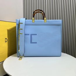 23 Multicolor DF tote bag sunshine handbag letter logo original material high quality genuine leather shoulder simple design fashion brand wallet mobile phone 41 cm