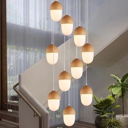 Designer Nordic creative single head grain nut pendant lights restaurant bedroom bedside fashion pendant lights glass