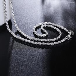 Chains Special Offer 925 Sterling Silver Necklace 3MM Chain 16-24 Inch Beautifully Twisted Rope For Women Fashion Jewellery Gift
