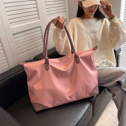 Evening Bags Korean version capacity Oxford cloth waterproof commuting sling one shoulder tote large short distance travel lightweight hand luggage bag