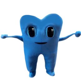 Halloween Super Cute Blue tooth Mascot Costume Cartoon Anime theme character Christmas Carnival Party Fancy Costumes Adult Outfit