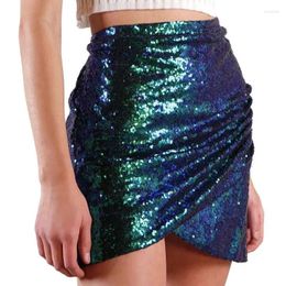 Skirts Y2K For Women Vintage Mini Skirt Black Korean Fashion Dress Up Kawaii Streetwear Sequin Bottoms Faldas Woman Clothing