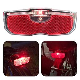 Bike Lights LED mountain bike luggage rack waterproof bicycle rear seat reflective taillights night release safety warning reflector 231027