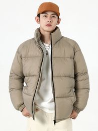 Men's Down Parkas 2023 Winter Korean Fashion Stand Collar Thick Warm Puffer Jacket Casual Windbreaker Thermal Padded Coat 231026