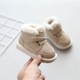 Boots Fashion Baby Cotton Shoes Winter Plush Warm Snow Boots Children's Soft Sole Boots Anti Slip Walking Shoes Children's Shoes 231027