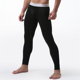 Mens Long Johns Underwear Solid Color Male Leggings Hombre Sexy Thermal Underpants Modal Elasticity Soft Termico Long Johns 201106253e