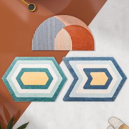 Carpets Geometric Area Rug Modern Carpet Home Living Room Nordic Tapis Toilet Kitchen Floor Mat Door Mats Anti Slip Rugs Dorm Decor