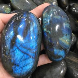 Decorative Figurines Wholesale Natural Gemstone Labradorite Stone Crystal Palm