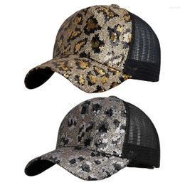 Ball Caps 2XPC Womens Summer Sunscreen Breathable Mesh Baseball Cap Shimmer Metallic Sequins Le