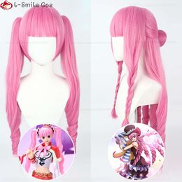 Catsuit Costumes Anime Cosplay 80cm Long Pink Curl Style Perona Heat Resistant Synthetic Hair Party Woman Wigs + Wig Cap