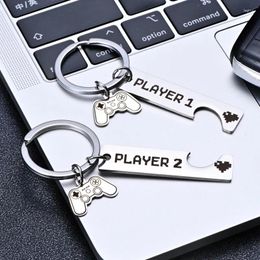 Party Favor 2Pcs Silver Lover Couple Keychain Valentines Day Gifts For Boy/girlfriend Wedding Personalized Guests Favors