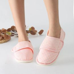 Slippers Bedroom Non-Slip Men Home Shoes Female Flat Heel Cute Simple Winter Warm Fuzzy Soft Sole Plush Cotton Indoor Women 2023