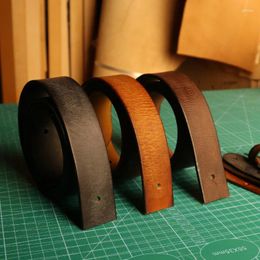 Belts High Quality Import First Layer Cowhide 3.8cm Belt Body Men's Rubs Vintage Diy Without Button-down 4mm Thick