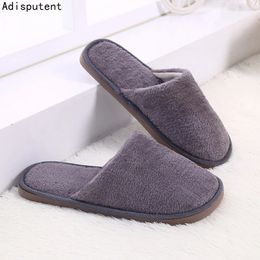 Slippers Winter Home Slippers Men Shoes Non-Slip Warm Slippers Indoor House Flip Flops Men Slides Fur Bedroom Shoes Flat Floor Footwear 231027