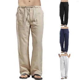 Men's Pants Male Solid Loose Casual Trouser Fashion Cotton Long Pant Elegant