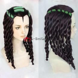 Catsuit Costumes Anime Jojo's Bizarre Adventure Costello Black Brown Purple Dreadlocks Cosplay Wig Heat Resistant Synthetic Hair Wigs