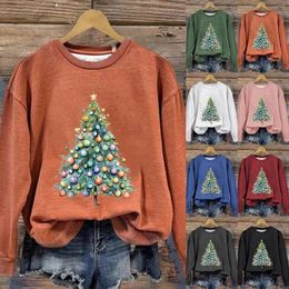 Women's Hoodies Christmas Tree Print Crew Neck Cute Blouse Teen Girl Tie Short Sleeve Blouses For Women Low Cut