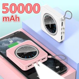 10000mAh Mini Power Bank Phone Portable Fast Charger With LED Light USB Ports External Battery For IPhone Xiaomi Huawei