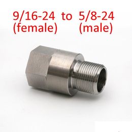 Fuel Philtre 9/16-24 Female To 5/8-24 Male Adapter Stainless Steel Thread Soent Trap Threads Changer Ss Screw Converter Drop Delivery A Dhcsi
