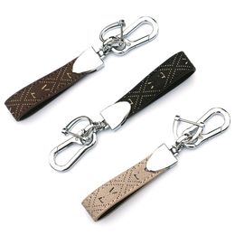 Fashion designer Keychain Classic Graphic Floral pattern PU leather Keychain Auto Accessories Keychain Tag Key wallet case