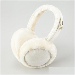 Ear Muffs Warm Plush Earmuffs Imitation Fur Unisex Sweet Style Pure Colour Fashion Foldable Soft Simple Adjustable Winter Accessories Dhhro 661