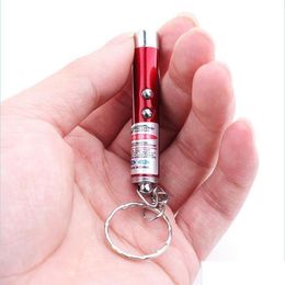 Cat Toys Mini Red Laser Pointer Pen Funny Led Light Pet Keychain 2 In1 Tease Cats Ooa3970 Supplies Drop Delivery 2022 Home G Garden Dhr2U