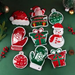 Gift Wrap LBSISI Life 100pcs Christmas Plastic Bag For Tree Candy Chocolate Cookie Nougat Biscuit Packing Gift Santa Zipper Bags With Hole 231026