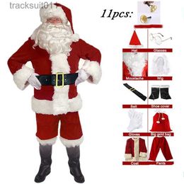 Anime Costumes Santa Claus Chiristmas Cosplay Come Christmas New Year Men Comes Deluxe Classic Adults Set Carnival Party RolePlay Suits L231027